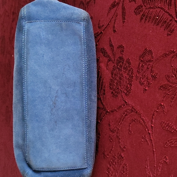 DKNY Vintage blue suede satchel - Picture 4 of 8